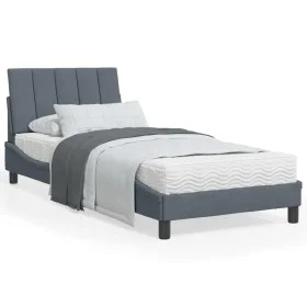 Bed with dark gray velvet mattress 90x200 cm by vidaXL, Beds and slatted bases - Ref: Foro24-3208575, Price: 297,15 €, Discou...