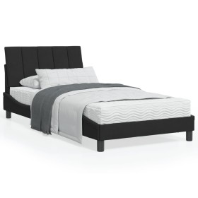 Cama con colchón terciopelo negro 100x200 cm de vidaXL, Camas y somieres - Ref: Foro24-3208582, Precio: 265,66 €, Descuento: %