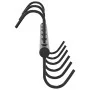 Perchero colgador de bridas 9 ganchos giratorios acero negro de vidaXL, Accesorios para riendas de caballos - Ref: Foro24-172...