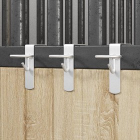 Ganchos de cubo portátil 3 piezas acero plateado de vidaXL, Pienso para caballos - Ref: Foro24-172472, Precio: 18,00 €, Descu...