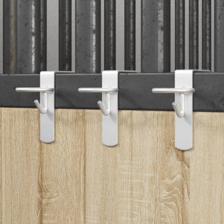 Ganchos de cubo portátil 3 piezas acero plateado de vidaXL, Pienso para caballos - Ref: Foro24-172472, Precio: 18,00 €, Descu...
