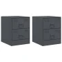 Bedside tables 2 units anthracite gray 34.5x39x44 cm by vidaXL, Nightstands - Ref: Foro24-841624, Price: 92,09 €, Discount: %