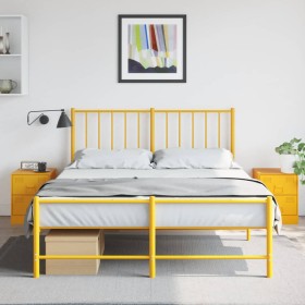 Mesitas de noche 2 unidades acero amarillo 34,5x39x44 cm de vidaXL, Mesitas de noche - Ref: Foro24-841626, Precio: 93,41 €, D...