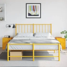 Mesitas de noche 2 unidades acero amarillo 34,5x39x44 cm de vidaXL, Mesitas de noche - Ref: Foro24-841626, Precio: 92,52 €, D...