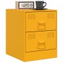 Mesitas de noche 2 unidades acero amarillo 34,5x39x44 cm de vidaXL, Mesitas de noche - Ref: Foro24-841626, Precio: 93,41 €, D...