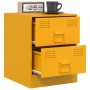 Mesitas de noche 2 unidades acero amarillo 34,5x39x44 cm de vidaXL, Mesitas de noche - Ref: Foro24-841626, Precio: 93,41 €, D...