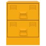 Mesitas de noche 2 unidades acero amarillo 34,5x39x44 cm de vidaXL, Mesitas de noche - Ref: Foro24-841626, Precio: 93,41 €, D...