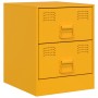 Mesitas de noche 2 unidades acero amarillo 34,5x39x44 cm de vidaXL, Mesitas de noche - Ref: Foro24-841626, Precio: 93,41 €, D...