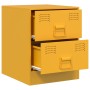 Mesitas de noche 2 unidades acero amarillo 34,5x39x44 cm de vidaXL, Mesitas de noche - Ref: Foro24-841626, Precio: 93,41 €, D...