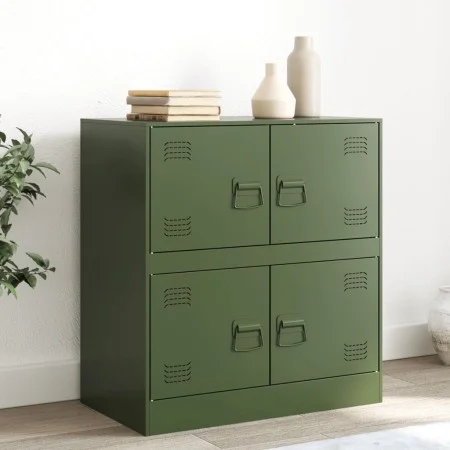 Aparador de acero verde oliva 67x39x73 cm de vidaXL, Aparadores - Ref: Foro24-841653, Precio: 105,73 €, Descuento: %