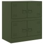 Aparador de acero verde oliva 67x39x73 cm de vidaXL, Aparadores - Ref: Foro24-841653, Precio: 132,04 €, Descuento: %
