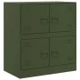Aparador de acero verde oliva 67x39x73 cm de vidaXL, Aparadores - Ref: Foro24-841653, Precio: 105,73 €, Descuento: %