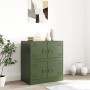 Aparador de acero verde oliva 67x39x73 cm de vidaXL, Aparadores - Ref: Foro24-841653, Precio: 132,04 €, Descuento: %