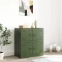 Aparador de acero verde oliva 67x39x73 cm de vidaXL, Aparadores - Ref: Foro24-841653, Precio: 105,73 €, Descuento: %