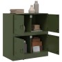 Aparador de acero verde oliva 67x39x73 cm de vidaXL, Aparadores - Ref: Foro24-841653, Precio: 132,04 €, Descuento: %