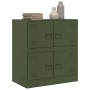 Aparador de acero verde oliva 67x39x73 cm de vidaXL, Aparadores - Ref: Foro24-841653, Precio: 132,04 €, Descuento: %