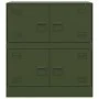 Aparador de acero verde oliva 67x39x73 cm de vidaXL, Aparadores - Ref: Foro24-841653, Precio: 105,73 €, Descuento: %