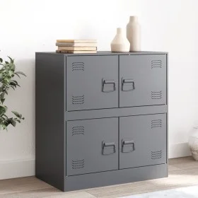 Anthracite steel sideboard 67x39x73 cm by vidaXL, Sideboards - Ref: Foro24-841651, Price: 105,73 €, Discount: %