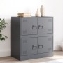 Aparador de acero antracita 67x39x73 cm de vidaXL, Aparadores - Ref: Foro24-841651, Precio: 106,87 €, Descuento: %