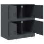 Aparador de acero antracita 67x39x73 cm de vidaXL, Aparadores - Ref: Foro24-841651, Precio: 106,87 €, Descuento: %