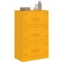 Aparador de acero amarillo mostaza 67x39x107 cm de vidaXL, Aparadores - Ref: Foro24-841658, Precio: 143,77 €, Descuento: %