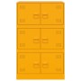 Aparador de acero amarillo mostaza 67x39x107 cm de vidaXL, Aparadores - Ref: Foro24-841658, Precio: 145,32 €, Descuento: %