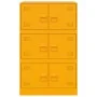 Aparador de acero amarillo mostaza 67x39x107 cm de vidaXL, Aparadores - Ref: Foro24-841658, Precio: 143,77 €, Descuento: %
