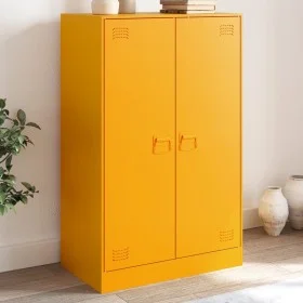 Aparador de acero amarillo mostaza 67x39x107 cm de vidaXL, Aparadores - Ref: Foro24-841664, Precio: 138,74 €, Descuento: %