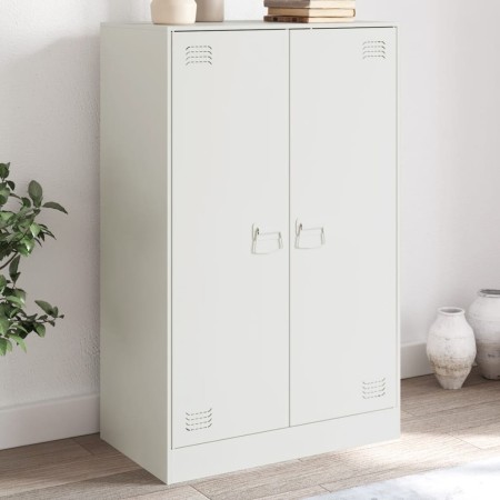 Aparador de acero blanco 67x39x107 cm de vidaXL, Aparadores - Ref: Foro24-841666, Precio: 125,96 €, Descuento: %