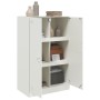 Aparador de acero blanco 67x39x107 cm de vidaXL, Aparadores - Ref: Foro24-841666, Precio: 125,96 €, Descuento: %