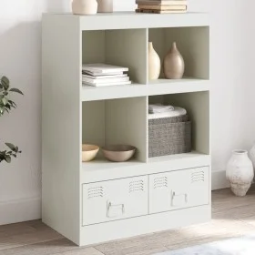 Aparador de acero blanco 67x39x95 cm de vidaXL, Aparadores - Ref: Foro24-841804, Precio: 119,71 €, Descuento: %