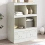 Aparador de acero blanco 67x39x95 cm de vidaXL, Aparadores - Ref: Foro24-841804, Precio: 119,71 €, Descuento: %