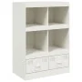 Aparador de acero blanco 67x39x95 cm de vidaXL, Aparadores - Ref: Foro24-841804, Precio: 119,71 €, Descuento: %