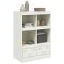 Aparador de acero blanco 67x39x95 cm de vidaXL, Aparadores - Ref: Foro24-841804, Precio: 119,71 €, Descuento: %