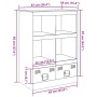 Aparador de acero blanco 67x39x95 cm de vidaXL, Aparadores - Ref: Foro24-841804, Precio: 121,82 €, Descuento: %