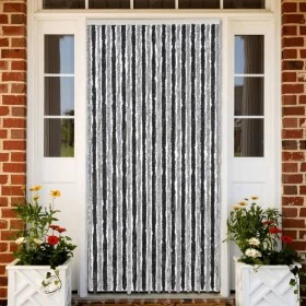 Cortina antimoscas chenilla gris y negro 118x220 cm de vidaXL, Mosquiteras para ventanas - Ref: Foro24-4004881, Precio: 80,34...