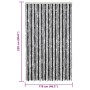 Cortina antimoscas chenilla gris y negro 118x220 cm de vidaXL, Mosquiteras para ventanas - Ref: Foro24-4004881, Precio: 81,76...
