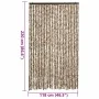 Cortina antimoscas chenilla beige y marrón 118x220 cm de vidaXL, Mosquiteras para ventanas - Ref: Foro24-4004888, Precio: 74,...