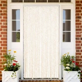 Cortina antimoscas chenilla beige y blanco 118x220 cm de vidaXL, Mosquiteras para ventanas - Ref: Foro24-4004883, Precio: 76,...