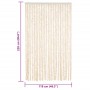 Cortina antimoscas chenilla beige y blanco 118x220 cm de vidaXL, Mosquiteras para ventanas - Ref: Foro24-4004883, Precio: 87,...