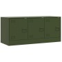 Mueble de TV de acero verde oliva 99x39x44 cm de vidaXL, Muebles TV - Ref: Foro24-841647, Precio: 94,17 €, Descuento: %