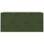 Mueble de TV de acero verde oliva 99x39x44 cm de vidaXL, Muebles TV - Ref: Foro24-841647, Precio: 94,17 €, Descuento: %