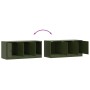 Mueble de TV de acero verde oliva 99x39x44 cm de vidaXL, Muebles TV - Ref: Foro24-841647, Precio: 94,17 €, Descuento: %