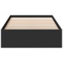Cama con cajones madera de ingeniería negra 75x190 cm de vidaXL, Camas y somieres - Ref: Foro24-3280714, Precio: 124,91 €, De...