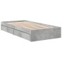 Cama con cajones madera de ingeniería gris hormigón 75x190 cm de vidaXL, Camas y somieres - Ref: Foro24-3280716, Precio: 119,...