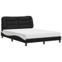 Cama con colchón cuero sintético negro y blanco 140x200 cm de vidaXL, Camas y somieres - Ref: Foro24-3208729, Precio: 427,17 ...