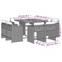 Set comedor jardín 9 pzas y cojines ratán sintético gris de vidaXL, Conjuntos de jardín - Ref: Foro24-3277969, Precio: 457,22...