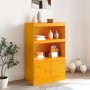Aparador de acero amarillo mostaza 67x39x107 cm de vidaXL, Aparadores - Ref: Foro24-841670, Precio: 107,52 €, Descuento: %
