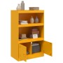 Aparador de acero amarillo mostaza 67x39x107 cm de vidaXL, Aparadores - Ref: Foro24-841670, Precio: 107,52 €, Descuento: %