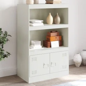 Aparador de acero blanco 67x39x107 cm de vidaXL, Aparadores - Ref: Foro24-841672, Precio: 106,08 €, Descuento: %